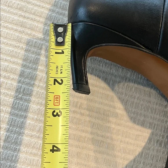 ASOS Design Cleona premium leather boot kitten heel black US 6 - Picture 9 of 9